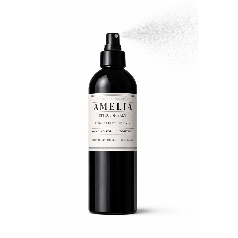 PH Design Organics Amelia Citrus & Salt Hydrating Body‎ & Hair Mist 8oz Spray